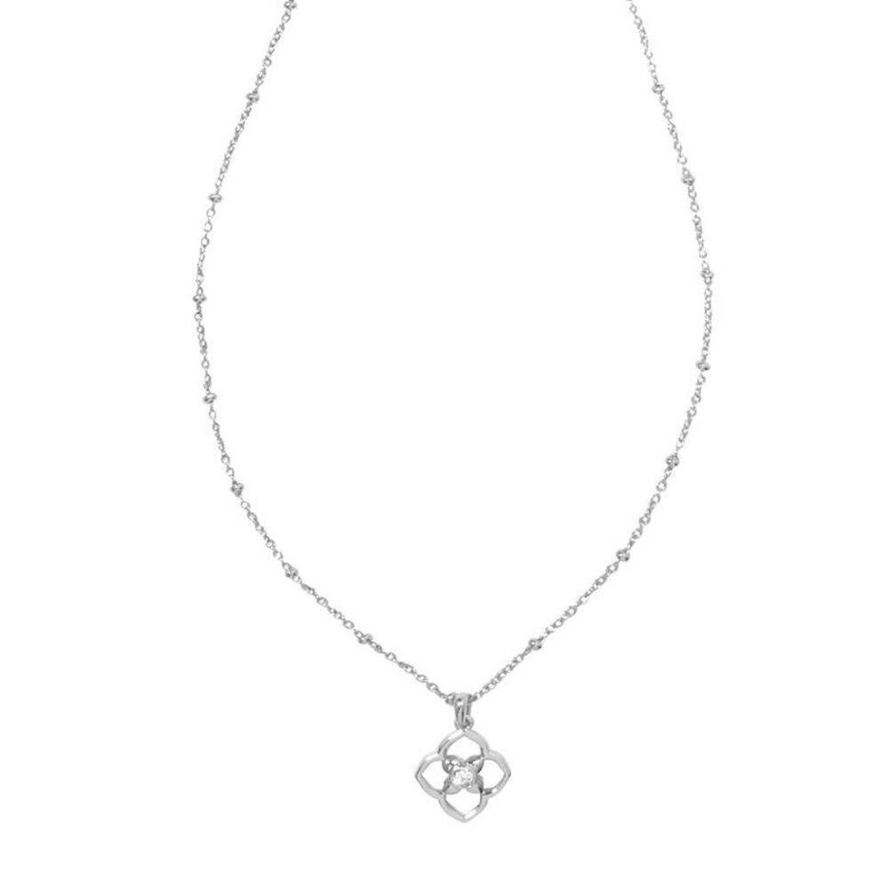 Kendra Scott Iris Rhodium Over Brass Pendant Necklace - Silver
